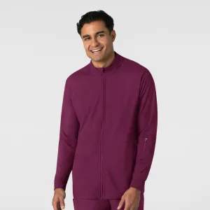 Boundless 8351 Men's Warm Up Scrub Jacket Wine