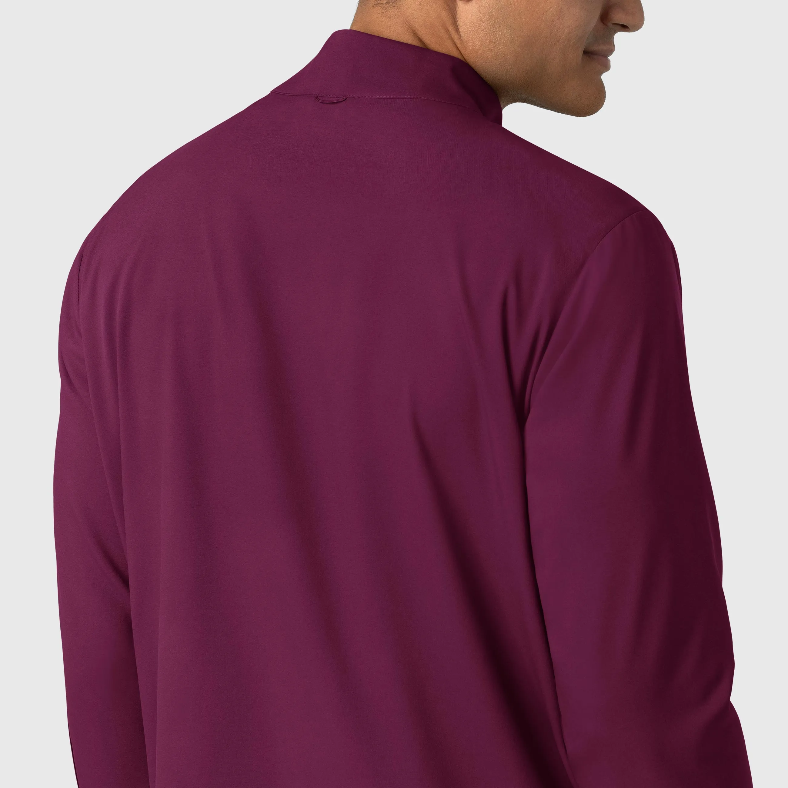 Boundless 8351 Men's Warm Up Scrub Jacket Wine