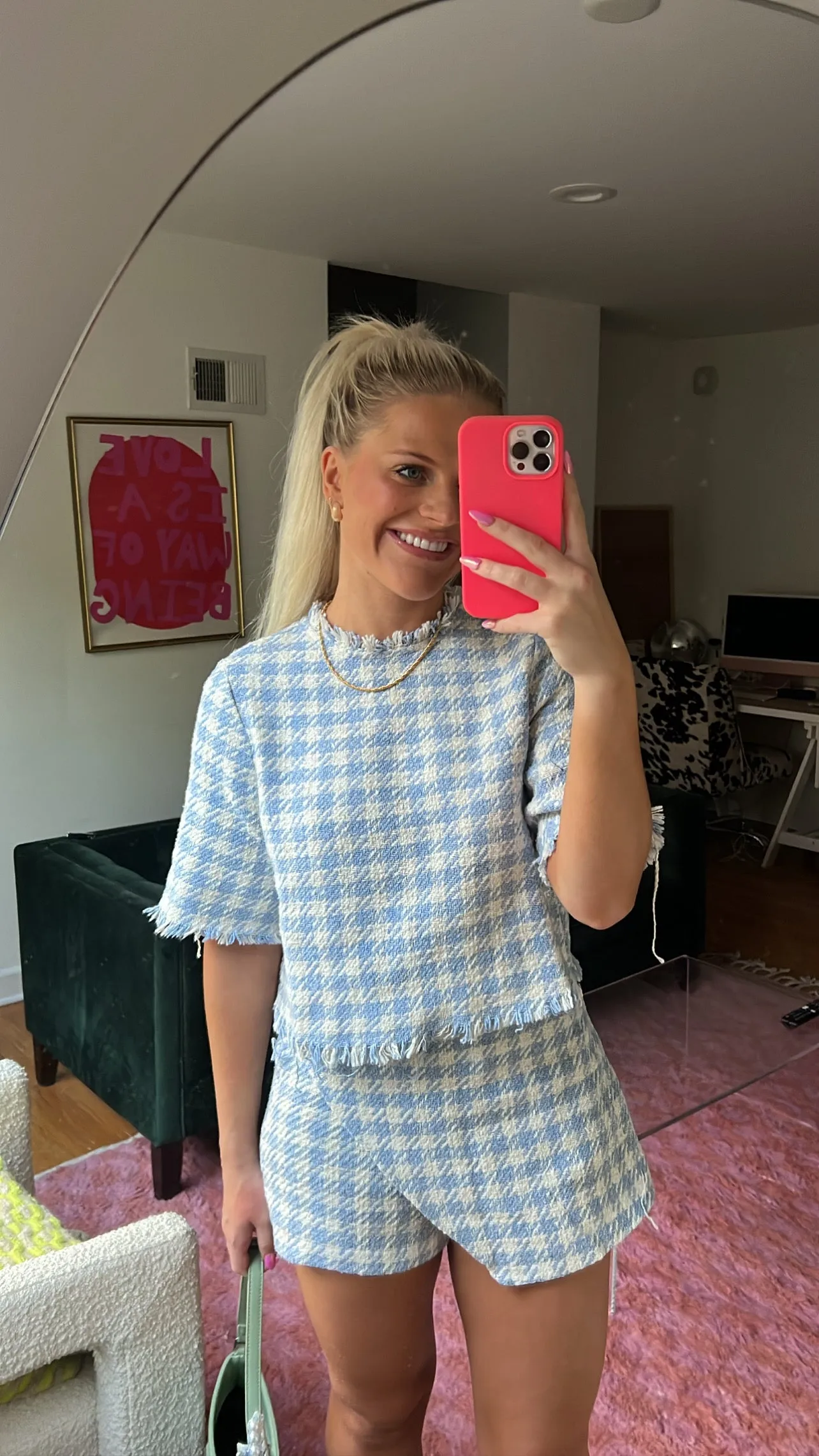Bow & Pearl Set// Blue *ALMOST GONE*