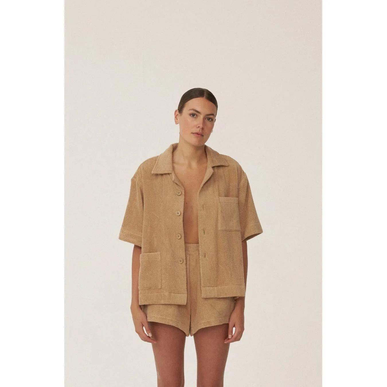 BOXY SHIRT - TERRY - TOWELING