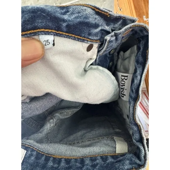 Boyish By Her Womens Blue avery Medium Wash Denim Skinny Jeans Size 25