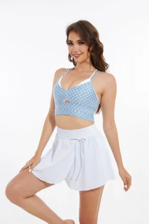 Breezy Stride Light Blue Skort with Built-In Shorts