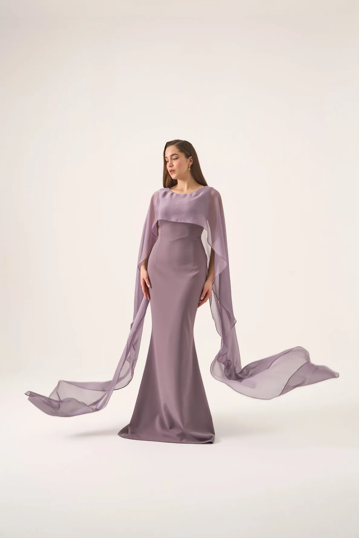Bria cape gown