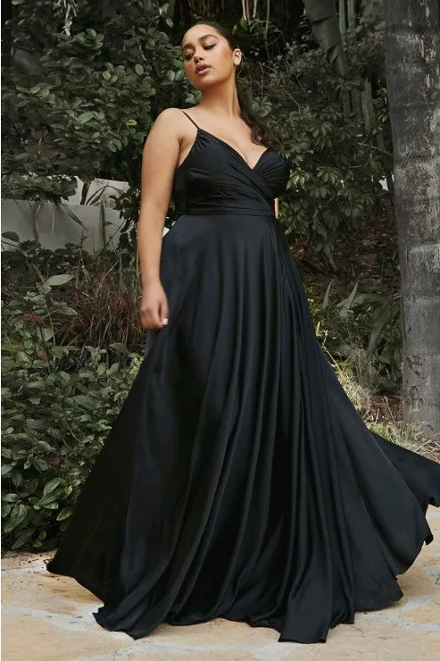 Bridesmaids Dress with Sweetheart neckline and spaghetti strap and slit