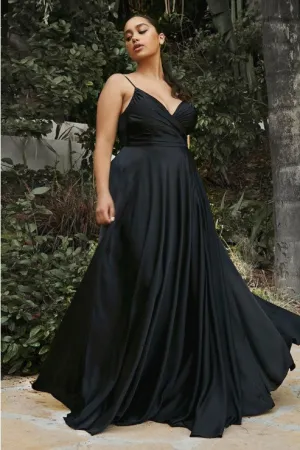 Bridesmaids Dress with Sweetheart neckline and spaghetti strap and slit