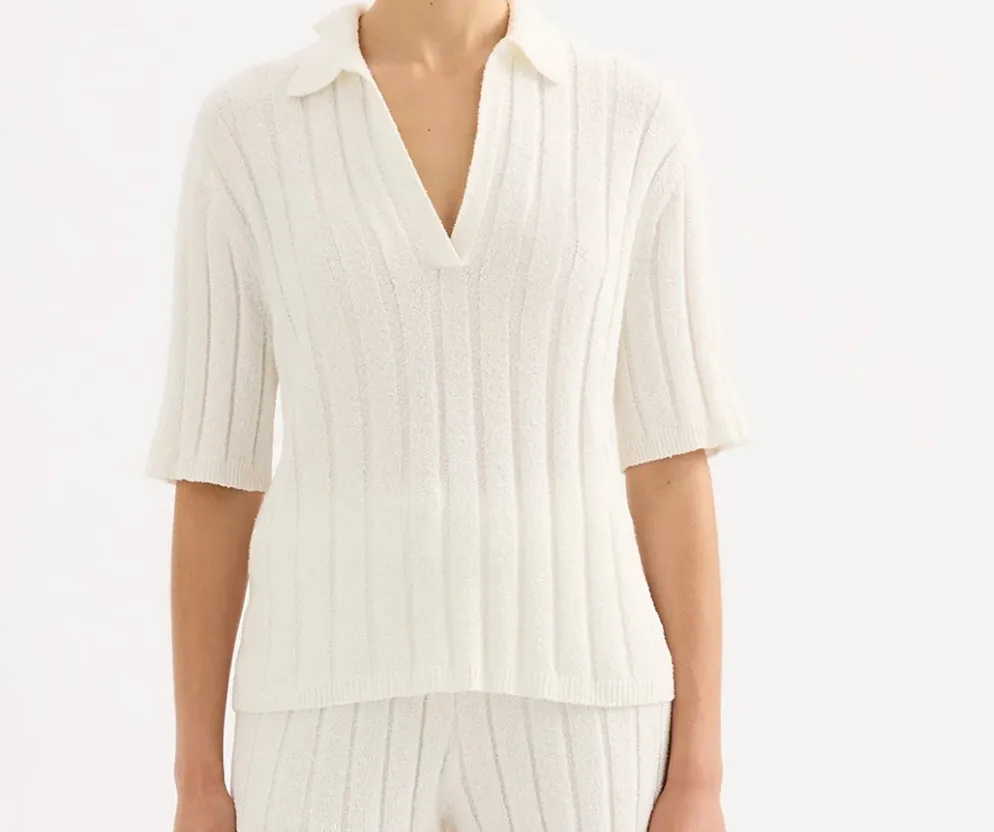Brinkley Knit Top - Salt