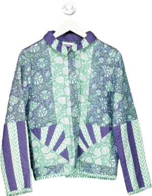 Brora Green/Purple Patchwork Jacket UK 12-14