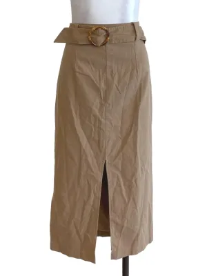 Brown Buckled Long Skirt TTR