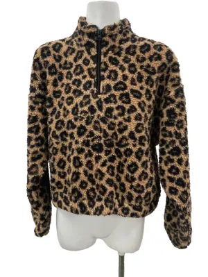 Brown Leopard Print Long Sleeve Jacket