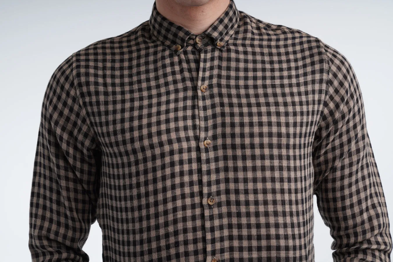 Brown Pincheck Shirt