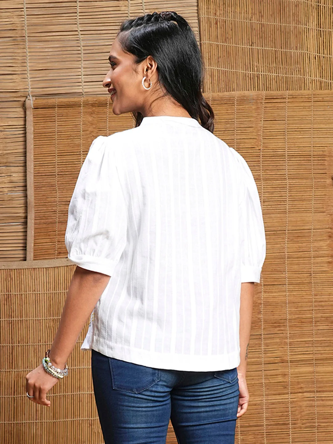 Buy White Comfort Fit Cotton Tops for Women Online - Zola