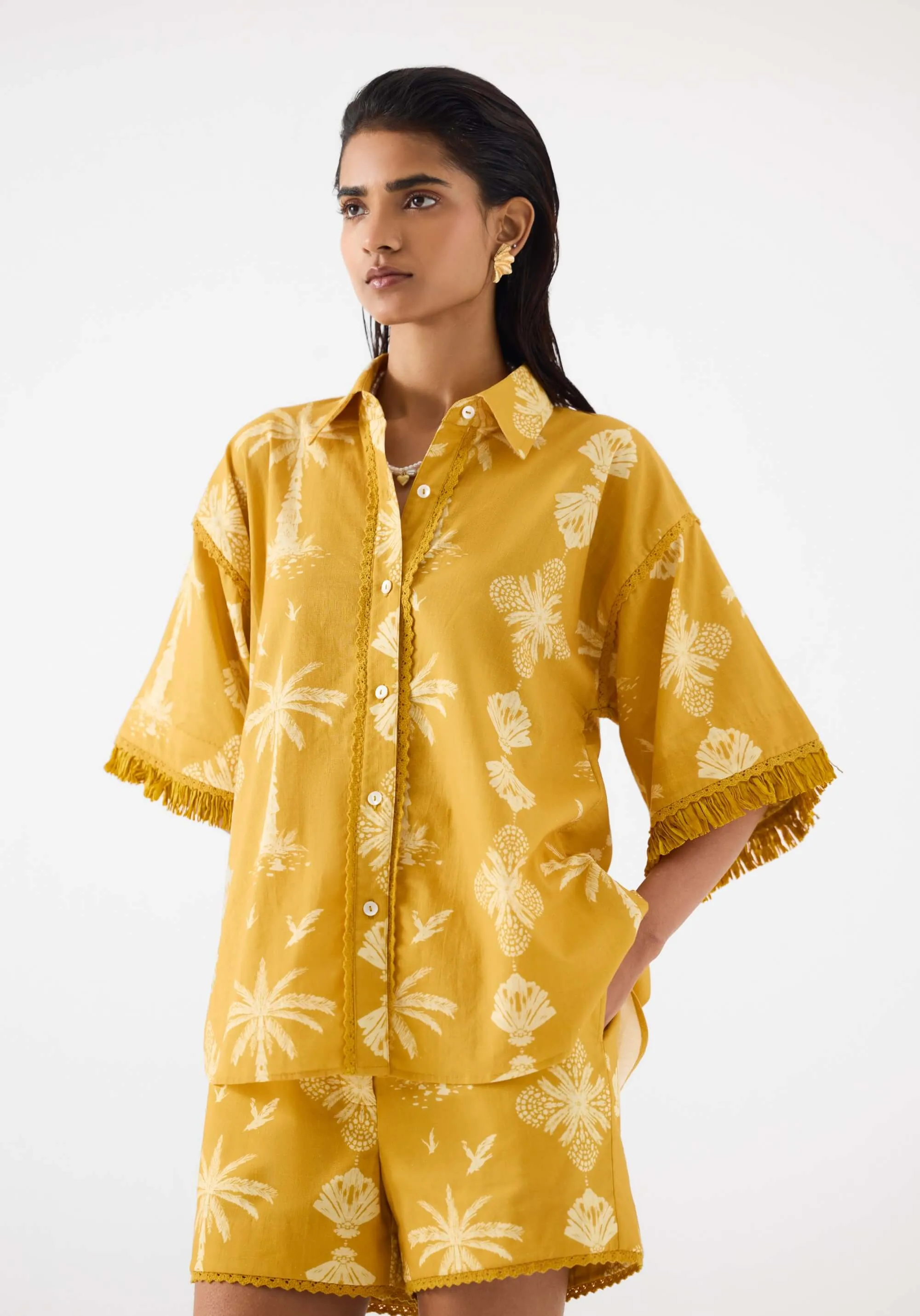 Cabana yellow shirt and shorts