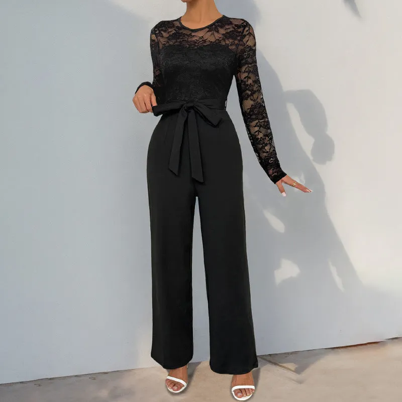 CALANTHE - Elegant Lace Jumpsuit