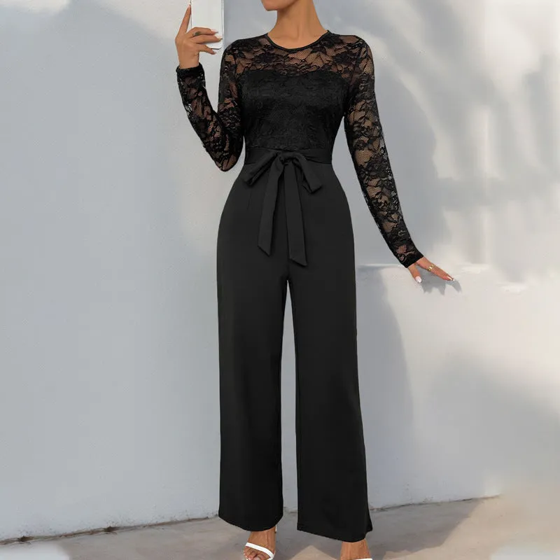 CALANTHE - Elegant Lace Jumpsuit
