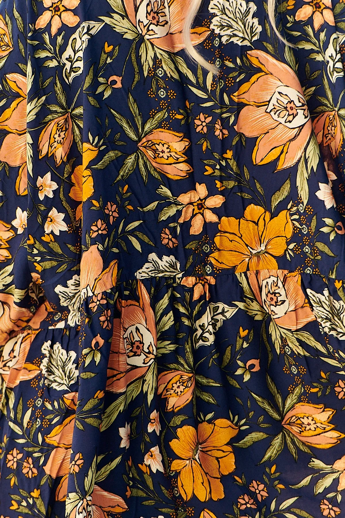 California Poppy Print Bajo Blouse
