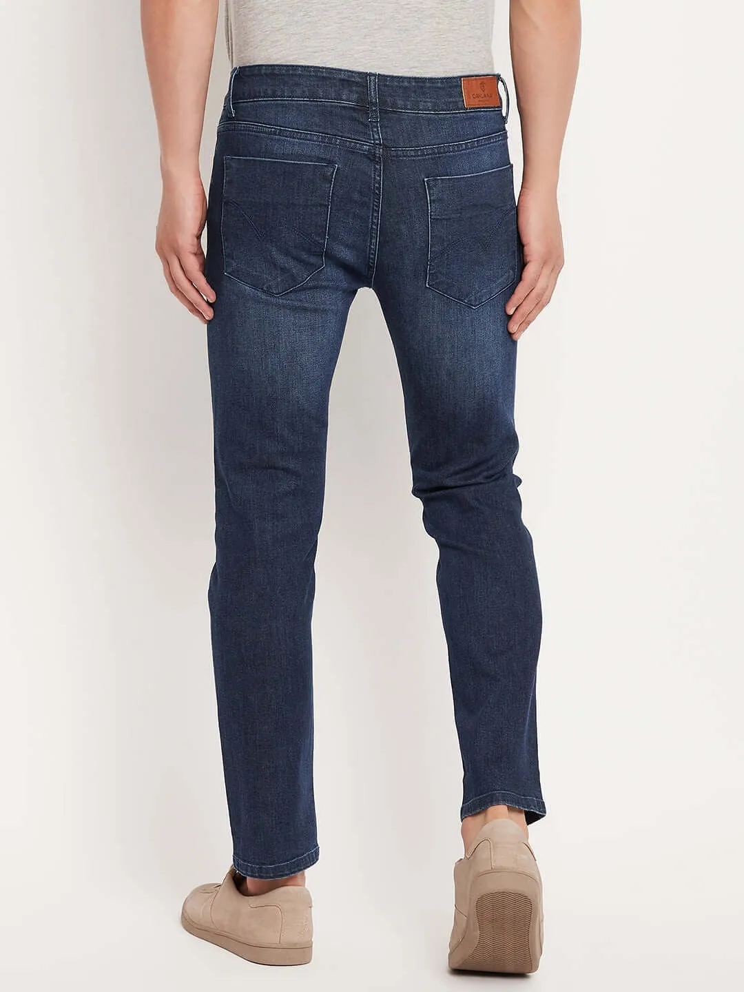 Camla Barcelona Navy Blue Regular Fit Jeans