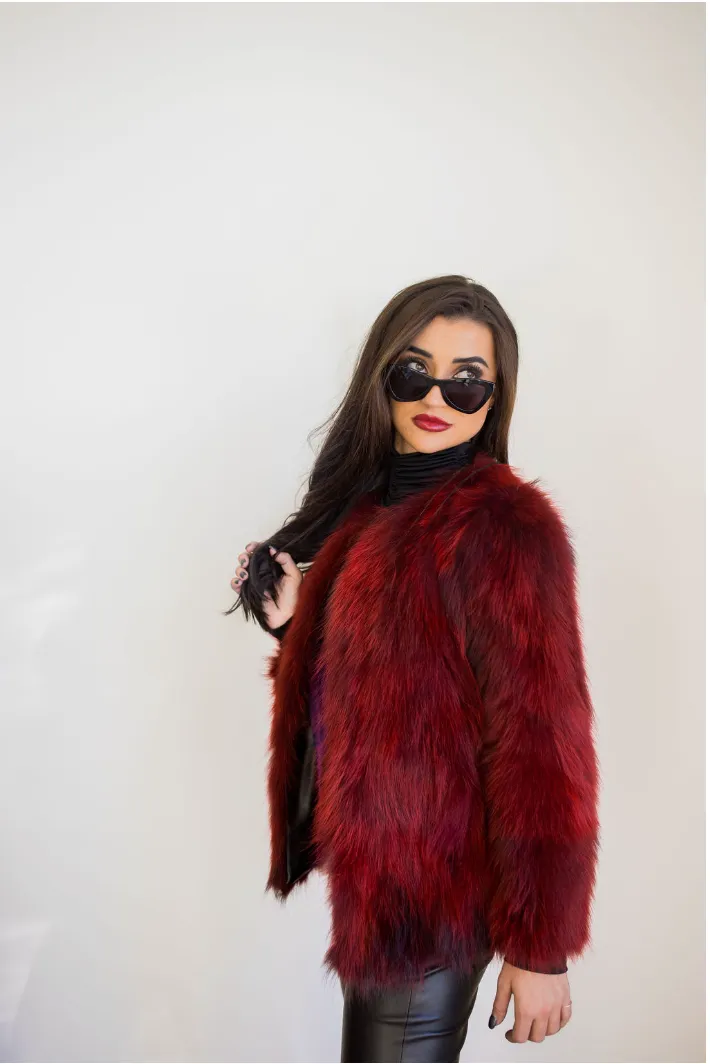 C&B Furs Women's Fox Fur Bolero