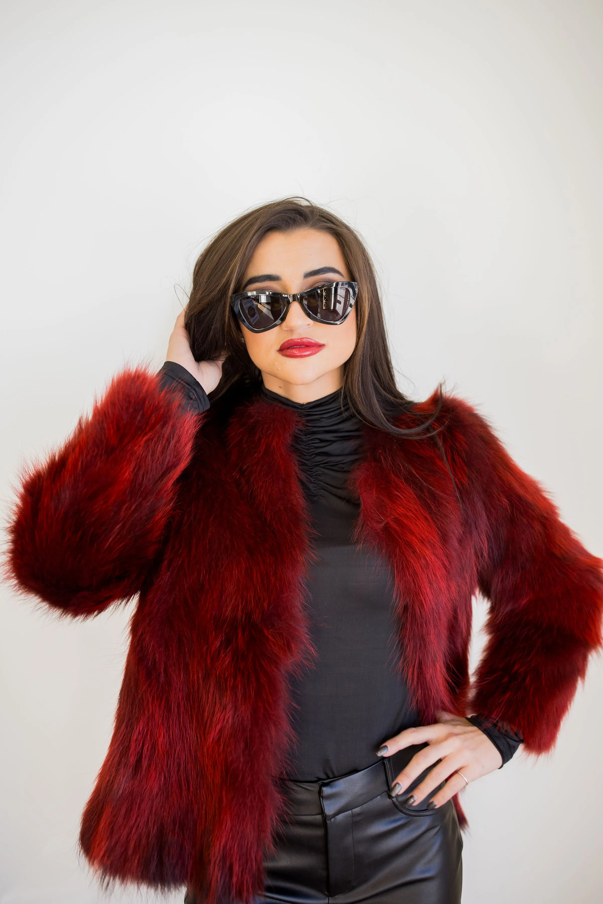 C&B Furs Women's Fox Fur Bolero