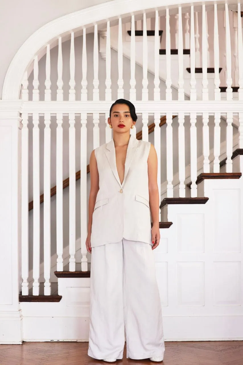 Candice Vest in Linen Blend