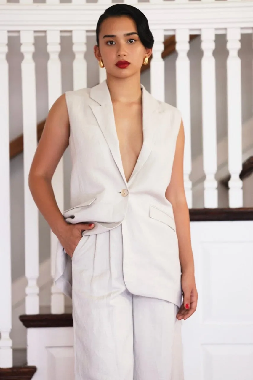 Candice Vest in Linen Blend