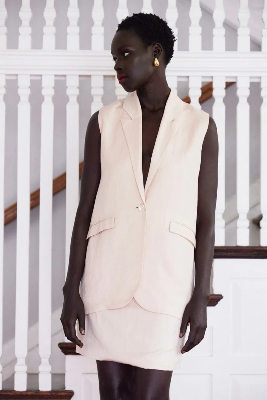 Candice Vest in Linen Blend