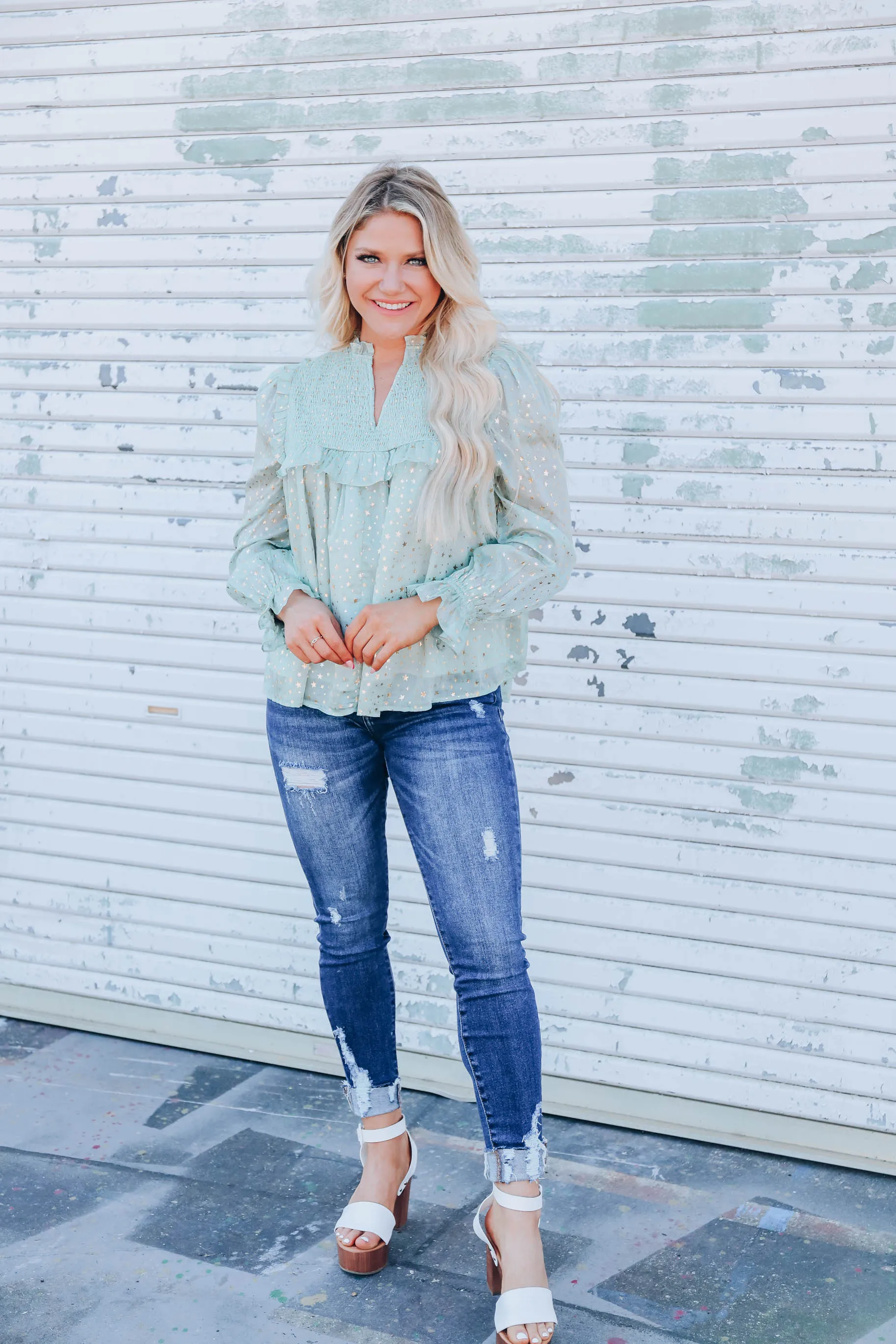 Capella Chiffon Blouse - Sage