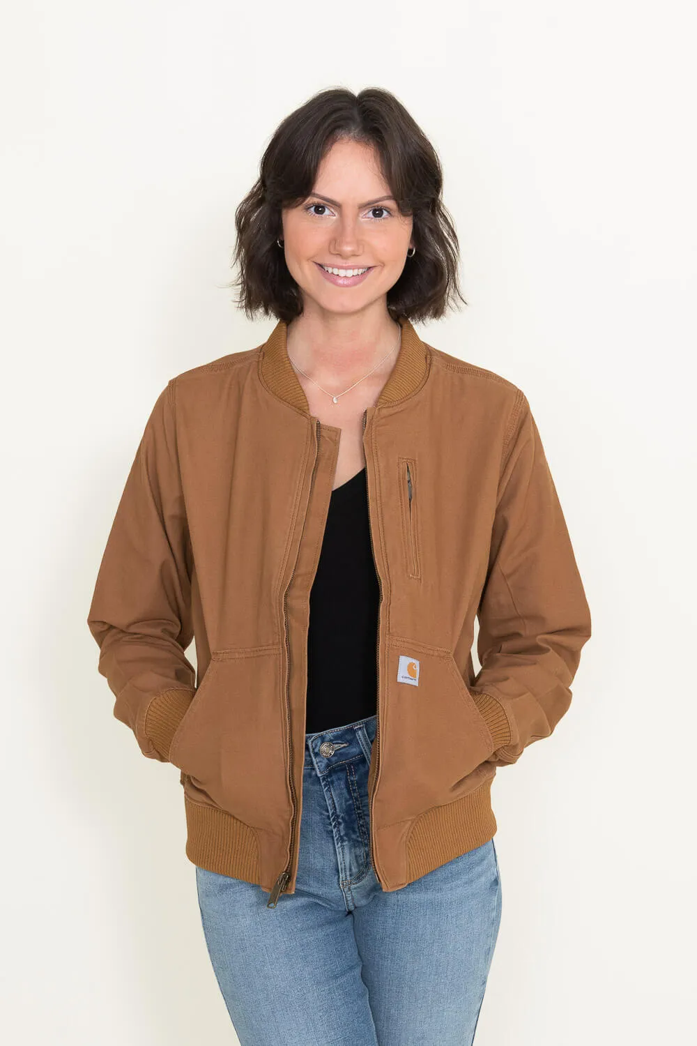 Carhartt Rugged Flex Relaxed Fit Canvas Jacket for Women in Brown | 102524-211