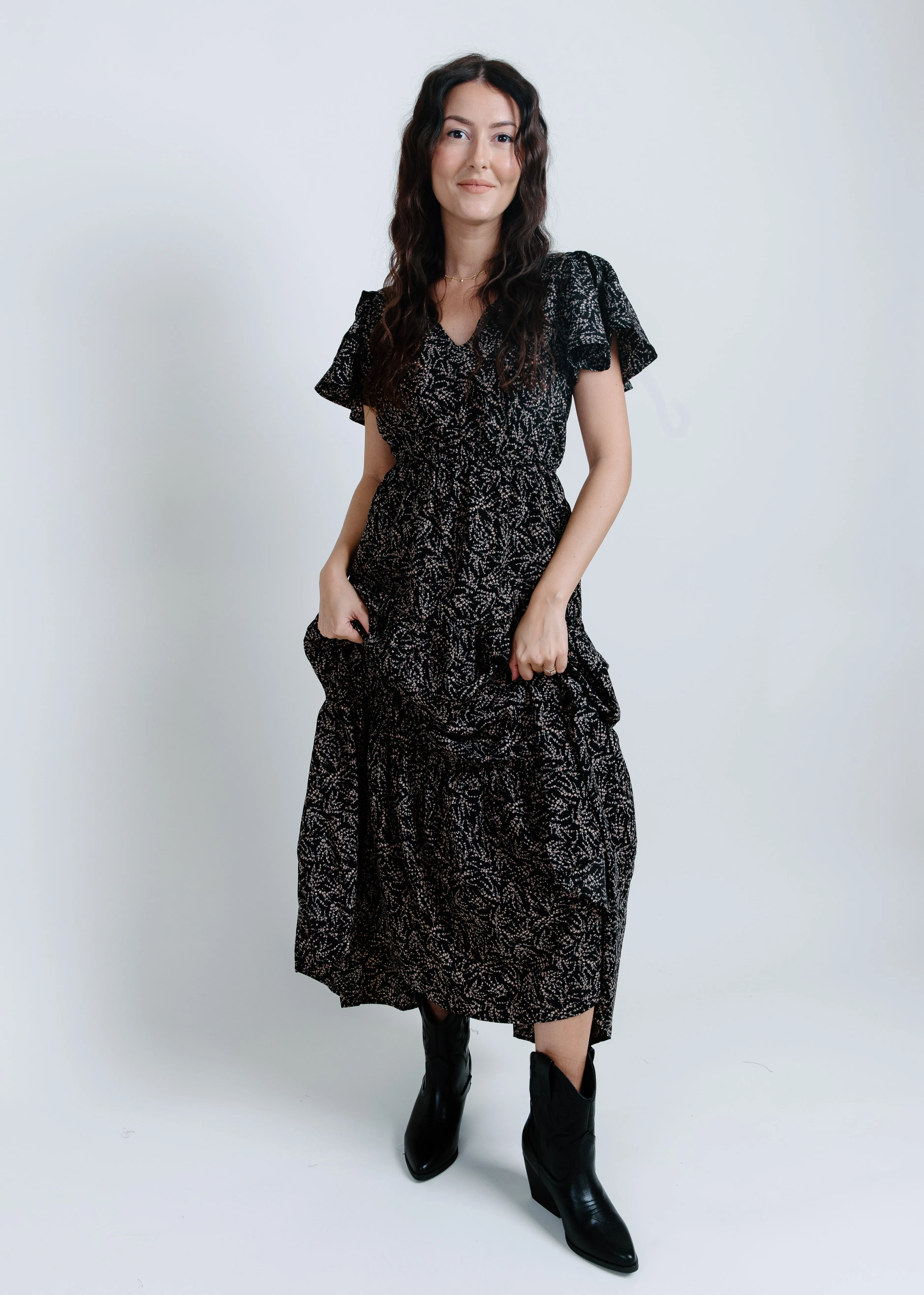 Caroline Short Sleeve Midi Dress