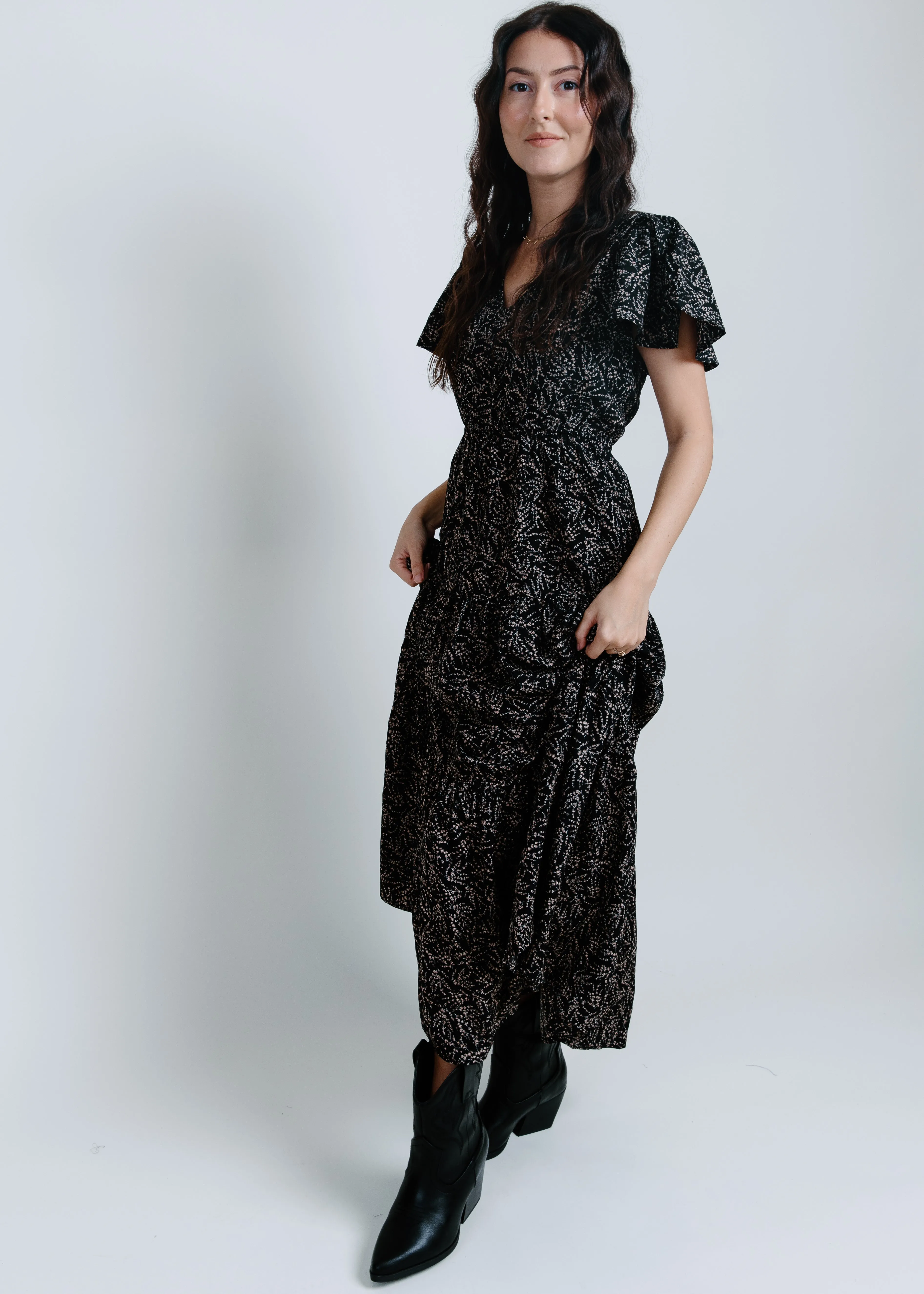 Caroline Short Sleeve Midi Dress