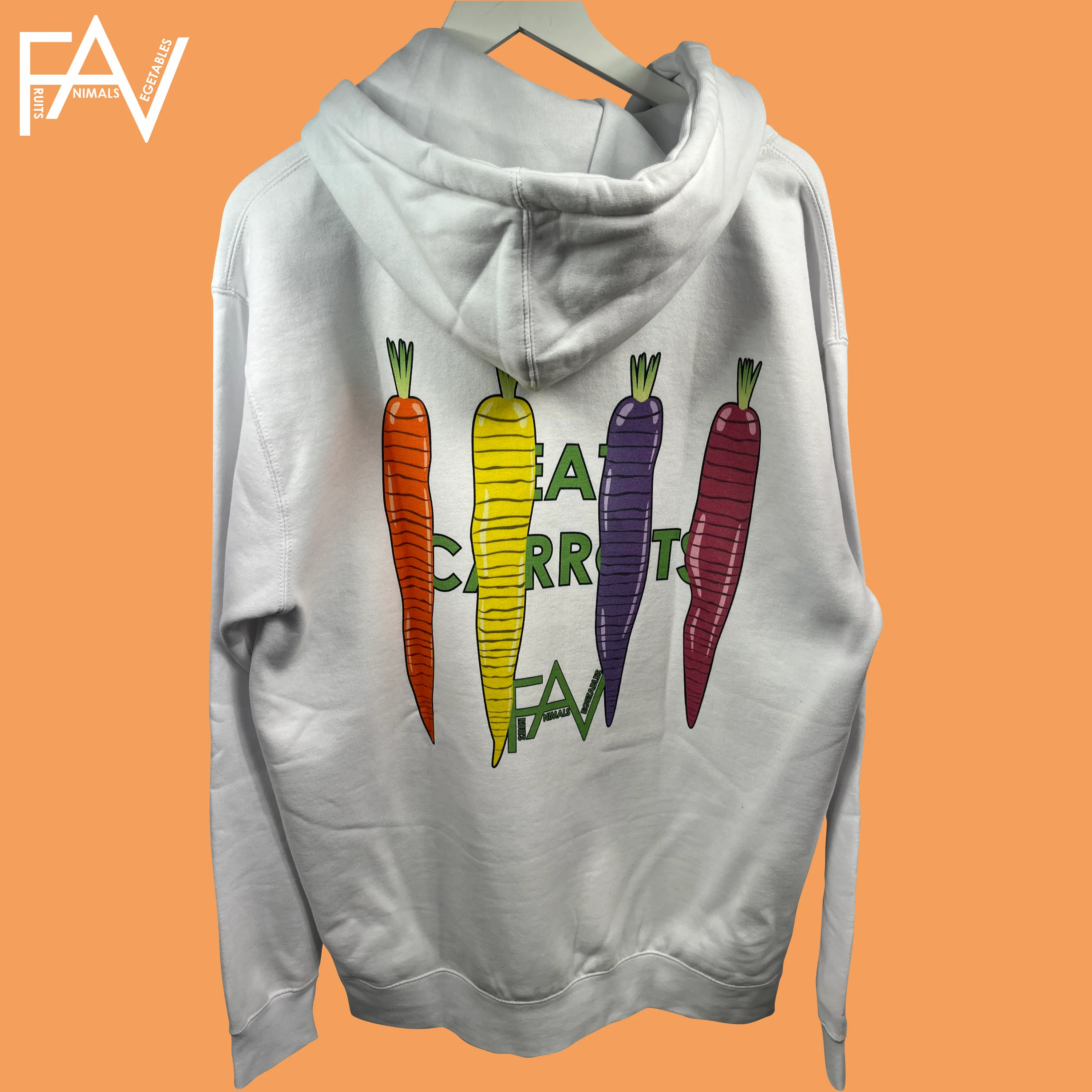 Carrot - White Heavyweight Hoodie