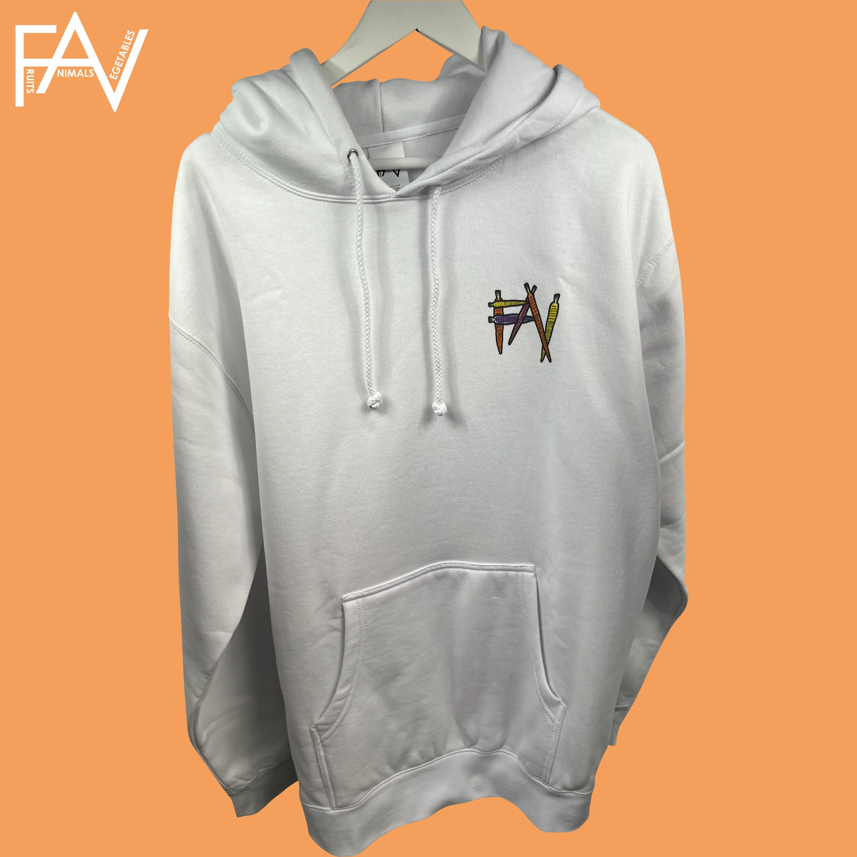 Carrot - White Heavyweight Hoodie