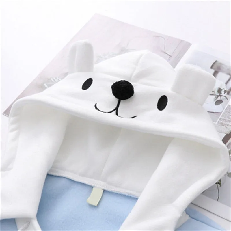 CARTOON BEAR PRINT MID LENGTH HOODIE UB3140