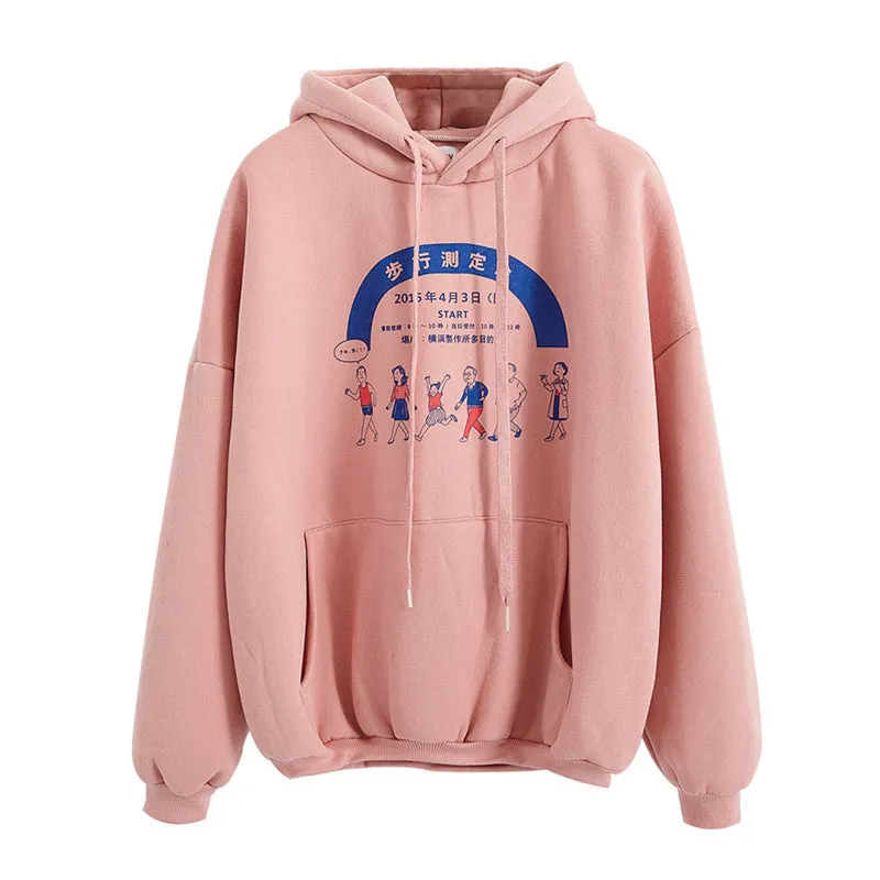 “CARTOON CHARACTER PRINTING” HOODIES W112010