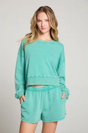 Casbah Clover Green Crop Pullover