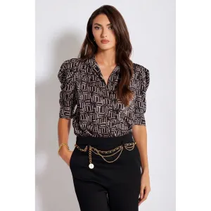 CATE RUCHED SLEEVE TOP