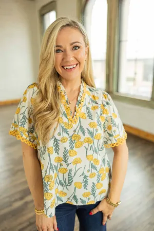 CELESTE FLORAL TOP