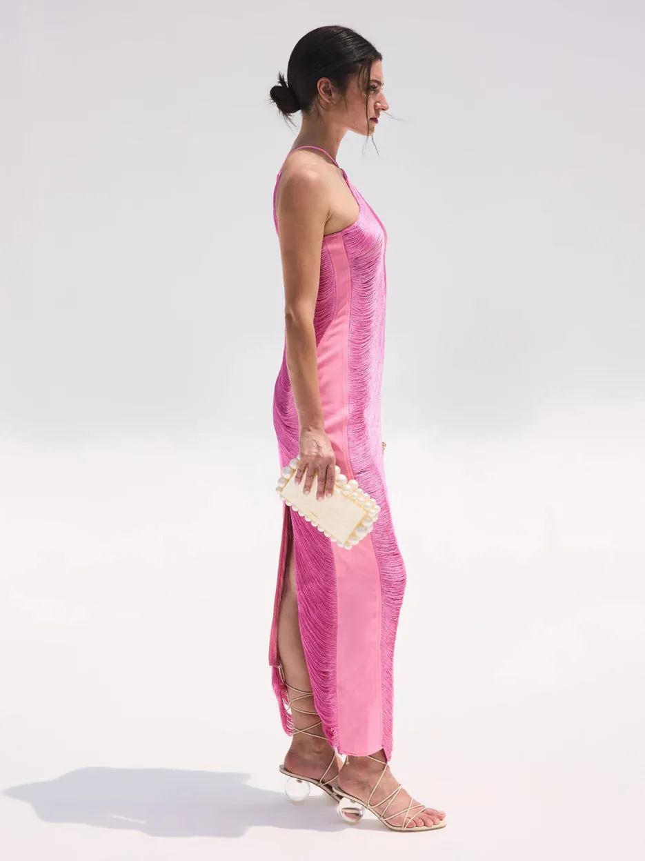 CELESTR - Elegant Halter Maxi Dress
