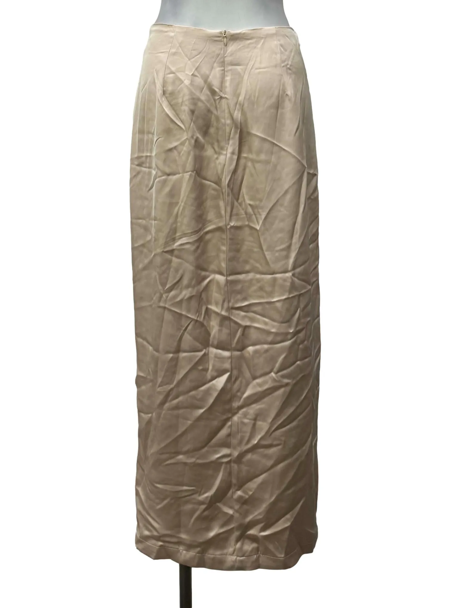 Champagne Beige Ruched Skirt