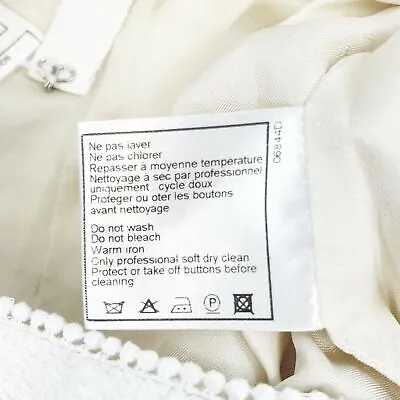 CHANEL - 1998 98P - Karl Lagerfeld Skirt Crop Top Set - White/ Black - 44 US 12