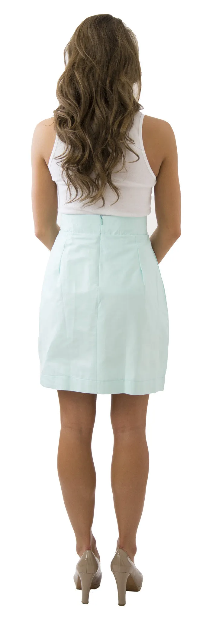 Charlotte Skirt- Robin's Egg- Cotton Pique Lined