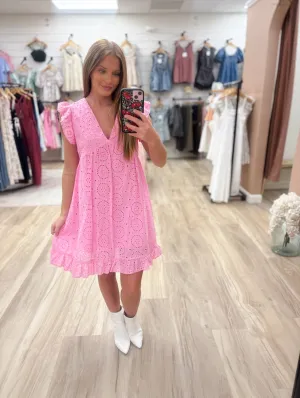 Charm Me Pink Mini Dress