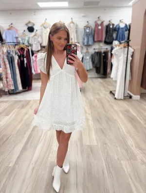 Charm Me White  Mini Dress