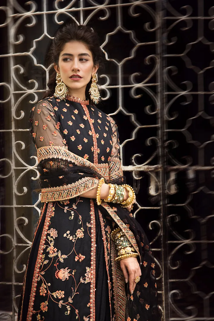 Chiffon Long Pishwas Lehenga Pakistani Party Dresses