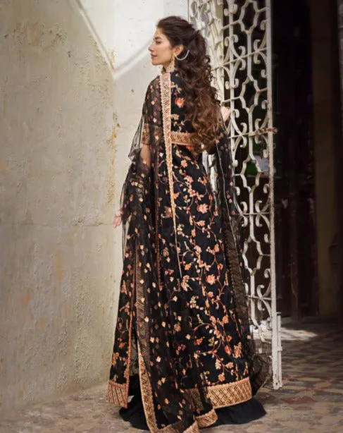 Chiffon Long Pishwas Lehenga Pakistani Party Dresses