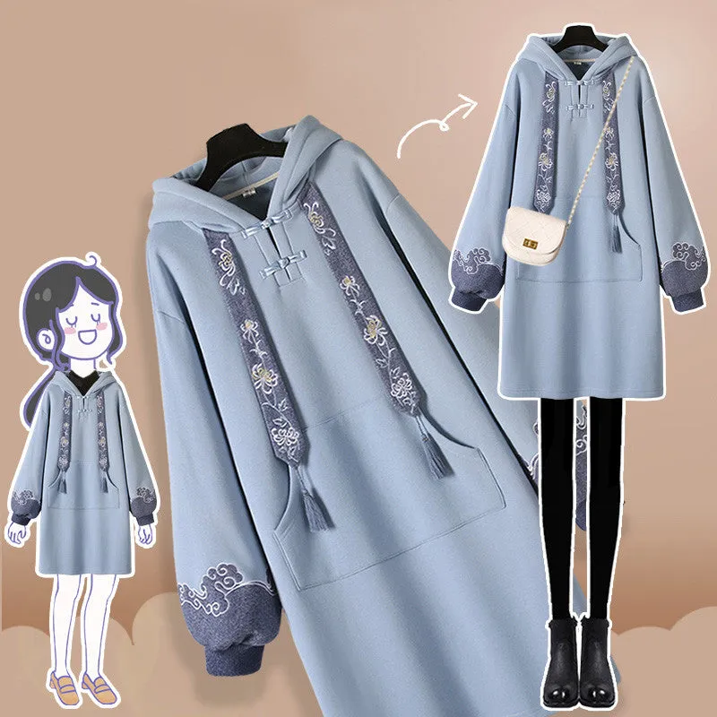 CHINESE STYLE HANFU MID LENGTH HOODIE UB3293