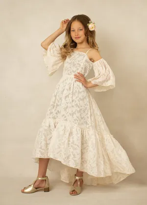 Chloe Flower Girl Dress in Bone White