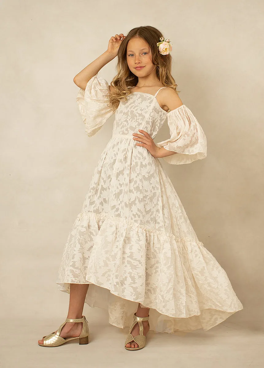 Chloe Flower Girl Dress in Bone White