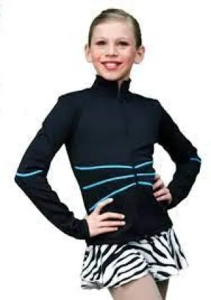 ChloeNoel Contrast Crystal Stitch Fitted Jacket - Turquoise