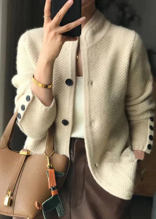 Chunky Knit Wool Blend Cardigan