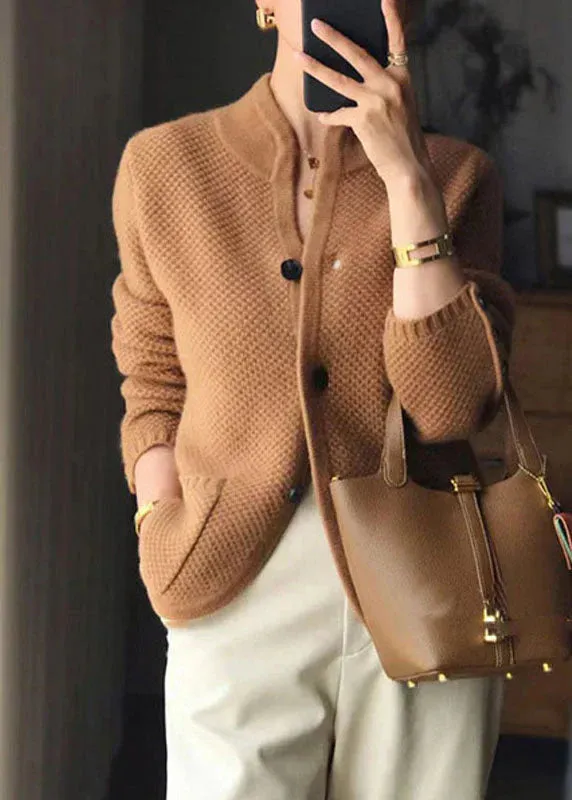 Chunky Knit Wool Blend Cardigan